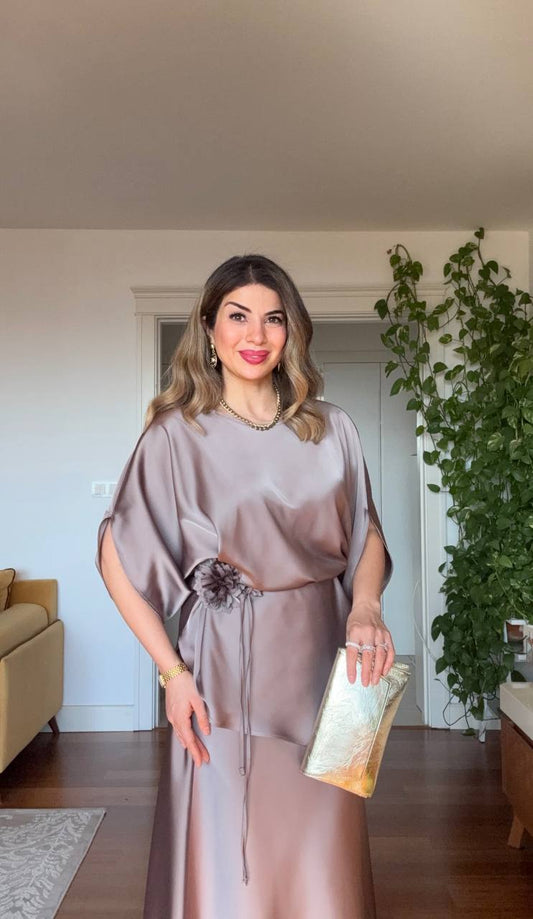 SATEN DOKULU BEL BAĞLAMALI YARASA KOL TAKIM