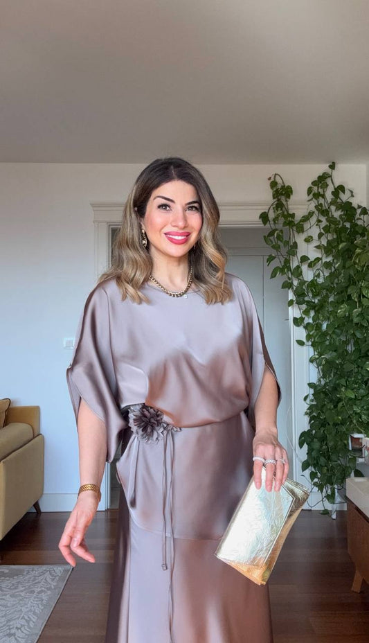 SATEN DOKULU BEL BAĞLAMALI YARASA KOL TAKIM