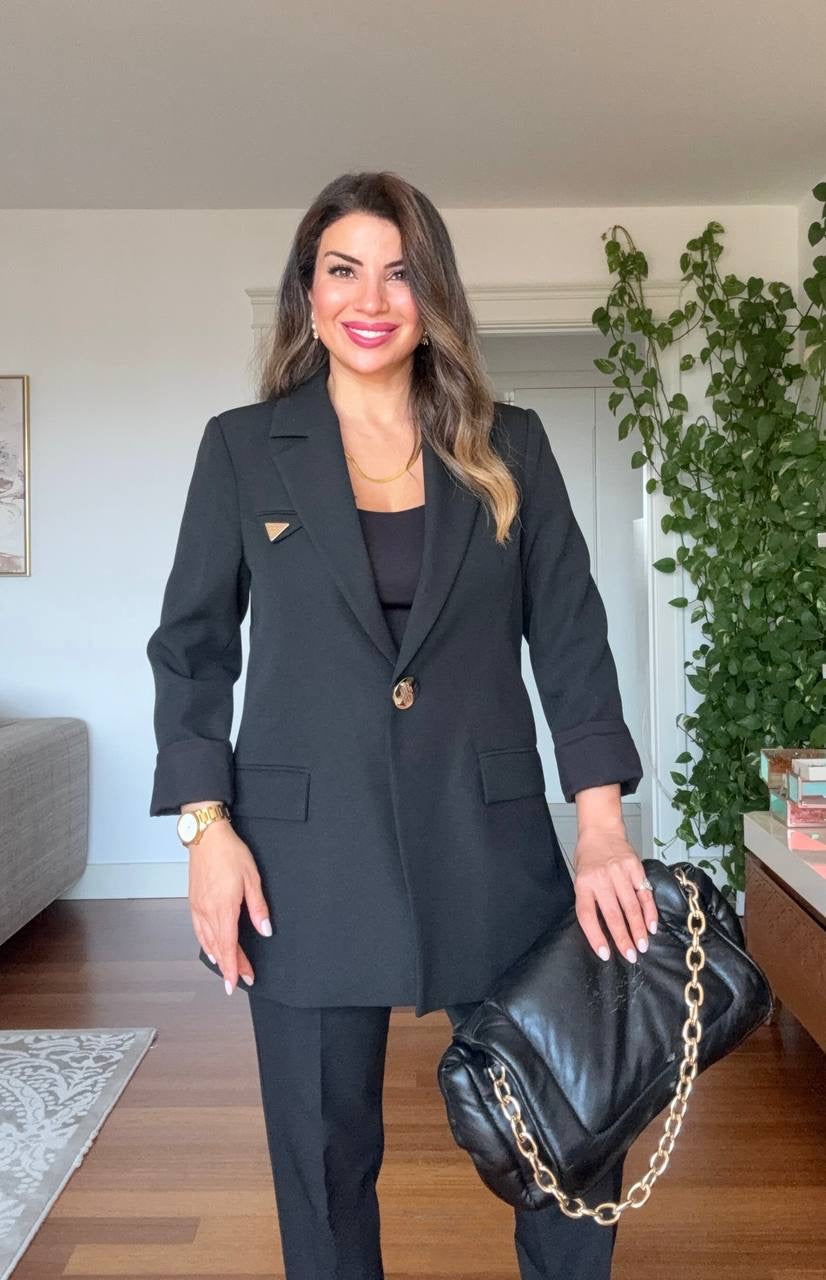 OVERSIZE BLAZER TAKIM - SİYAH