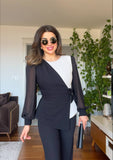 ÖZEL TASARIM SİYAH BEYAZ TAKIM