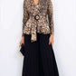 LEOPAR DESEN PUL PAYET PİLELİ TAKIM - SİYAH
