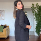 KETEN DOKULU DETAYLI BLAZER TAKIM - SİYAH