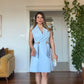 KOLSUZ BLAZER ELBISE - BEBE MAVİ