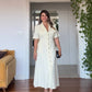 KEMER DETAYLI DÜĞMELI MİDİ GÖMLEK ELBİSE - SARI