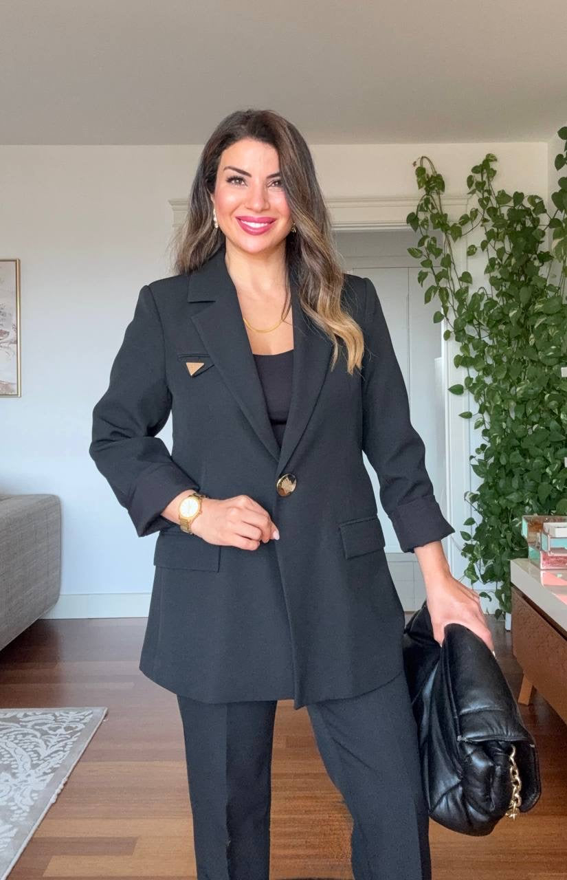 OVERSIZE BLAZER TAKIM - SİYAH