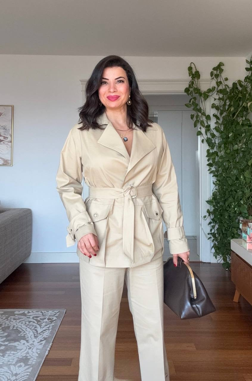 SAFARI TRENCH TAKIM — BEJ