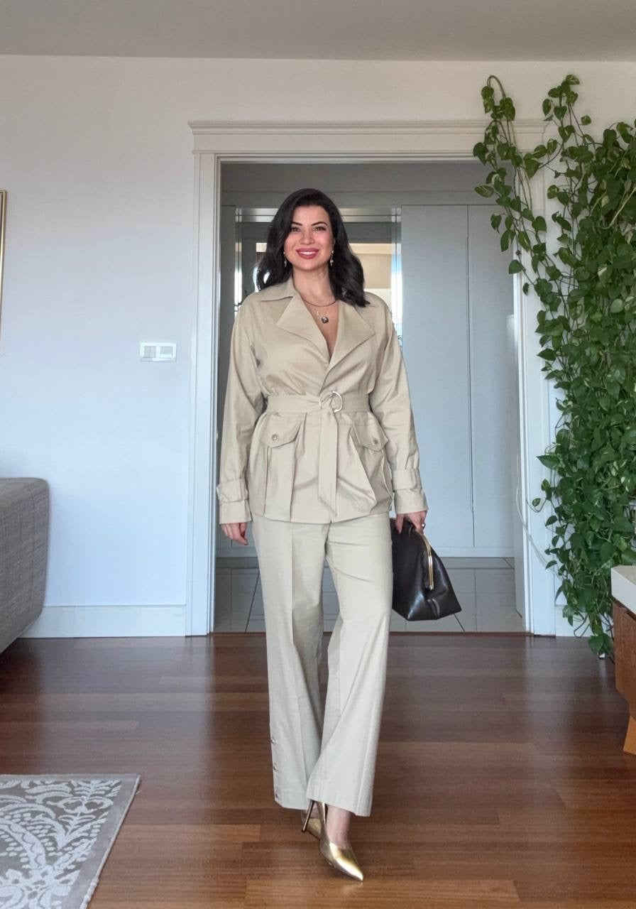 SAFARI TRENCH TAKIM — BEJ