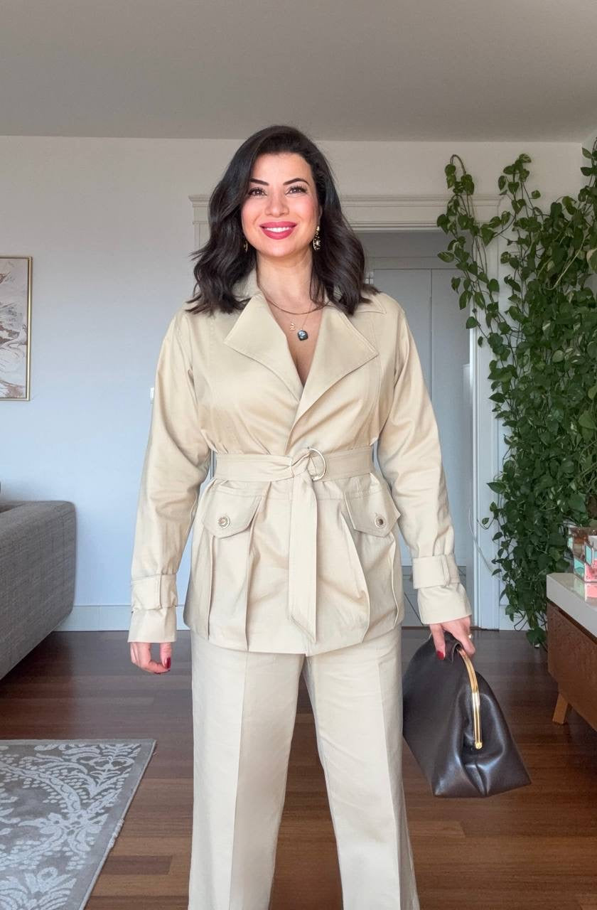SAFARI TRENCH TAKIM — BEJ