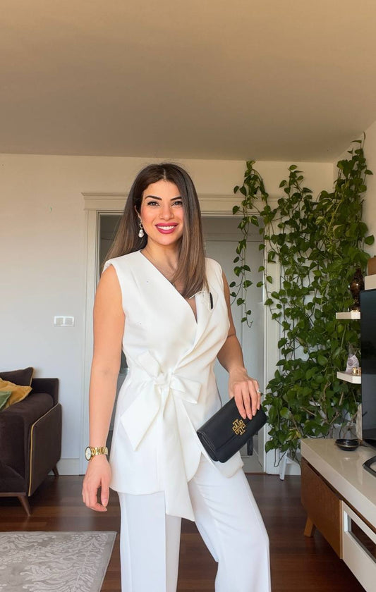 BEL BAĞLAMALI  TAKIM - BEYAZ