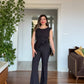 PEPLUM ÇİÇEK DETAYLI TAKIM – SİYAH