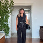 VARAK DETAYLI PEPLUM YELEK TAKIM - SİYAH