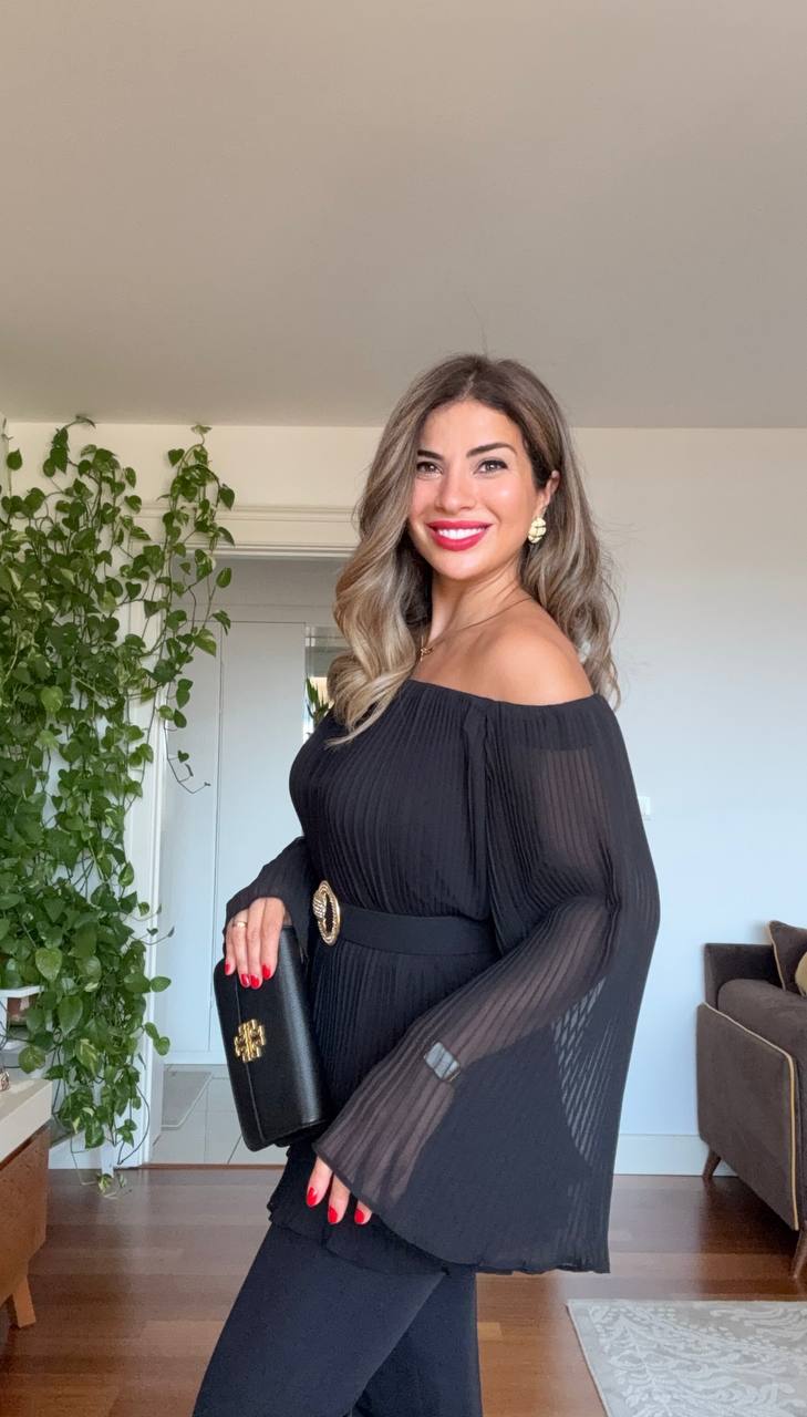 KEMER DETAYLI KOLSUZ PİLİSELİ TAKIM - SİYAH