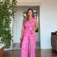 KEMERLİ YAPRAK DESENLİ TULUM - PEMBE