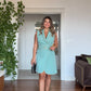 ZİNCİR DETAYLI ELBİSE - SU YEŞİLİ