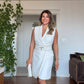 ZİNCİR DETAYLI ELBİSE - BEYAZ