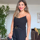 ZİNCİR DETAYLI BLUZ - SİYAH