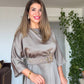 OVERSIZE KEMERLİ MİDİ ELBİSE - MİNT