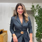 KRUVAZE KEMERLİ TAKIM – KOYU GRİ