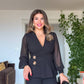 ELEGAN KRUVAZE YAKA TAKIM – SİYAH