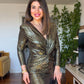 KRUVAZE GECE ELBİSE - GOLD