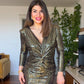 KRUVAZE GECE ELBİSE - GOLD