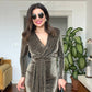 KRUVAZE YAKA SİM DETAYLI ELBİSE - HAKİ