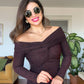 CARMEN YAKA ELBİSE - BORDO