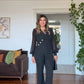 ASİMETRİK KESİM BLAZER TAKIM - SİYAH