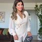 ASİMETRİK KESİM BLAZER TAKIM - EKRU