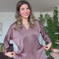 GOLD TOKA DETAYLI MİDİ ELBİSE - MOKA KAHVE