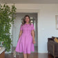 GÖMLEK YAKA DETAYLI KISA KOL ELBİSE - PEMBE