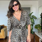 LEOPAR DESEN KEMERLİ ŞORT ELBİSE